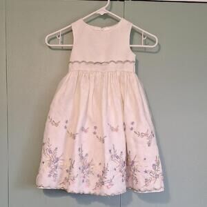 Cinderella Kids White And Floral Easter Dress Size 3t